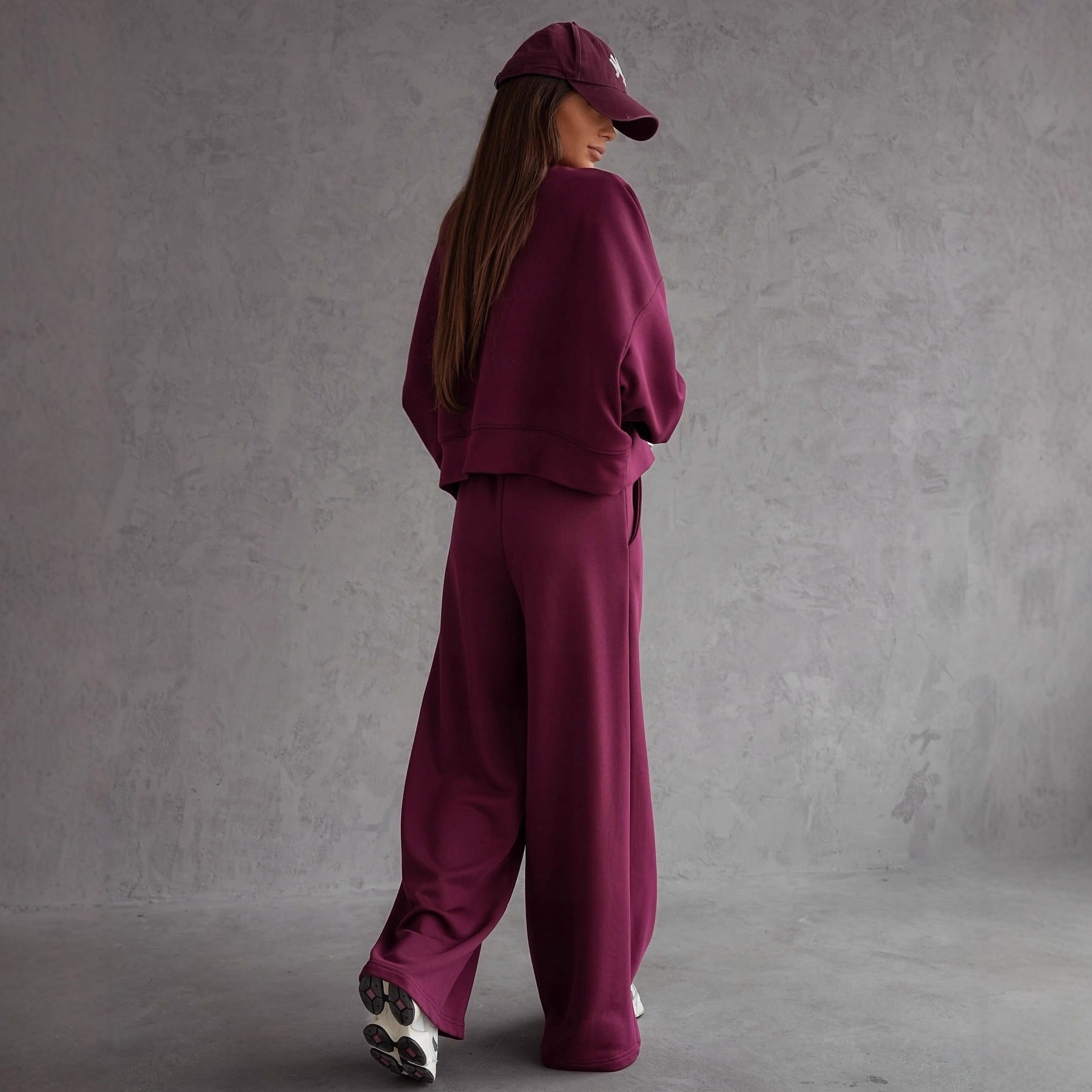 Rose Red Casual Pocket Set – Korean Inspired Elegance
