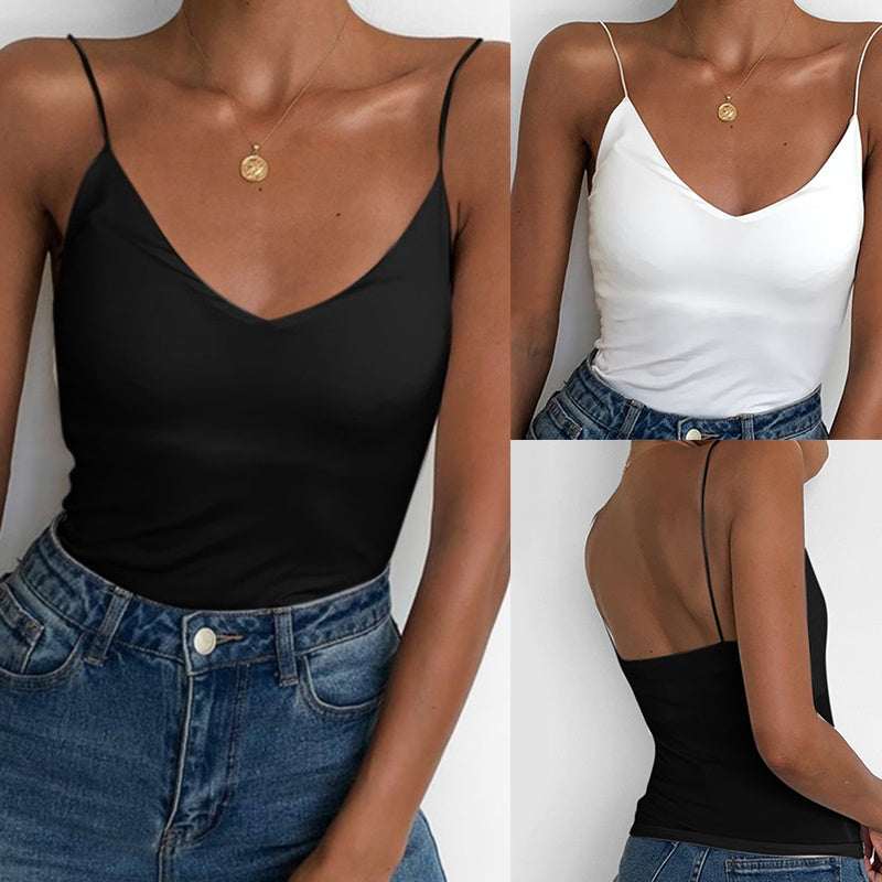 Women's Satin Camisole Tank – Lightweight & Minimalist - S TO XXL