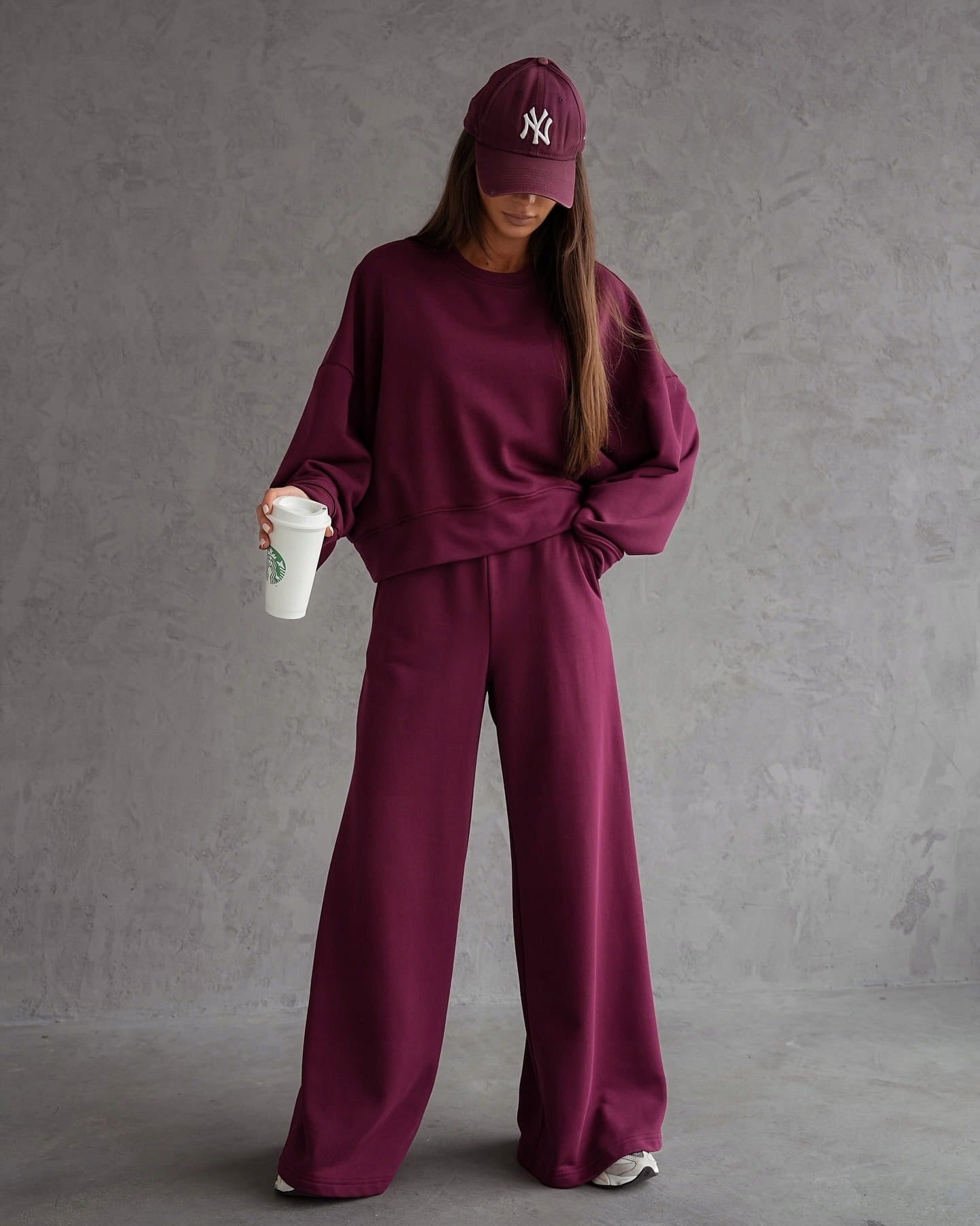 Rose Red Casual Pocket Set – Korean Inspired Elegance